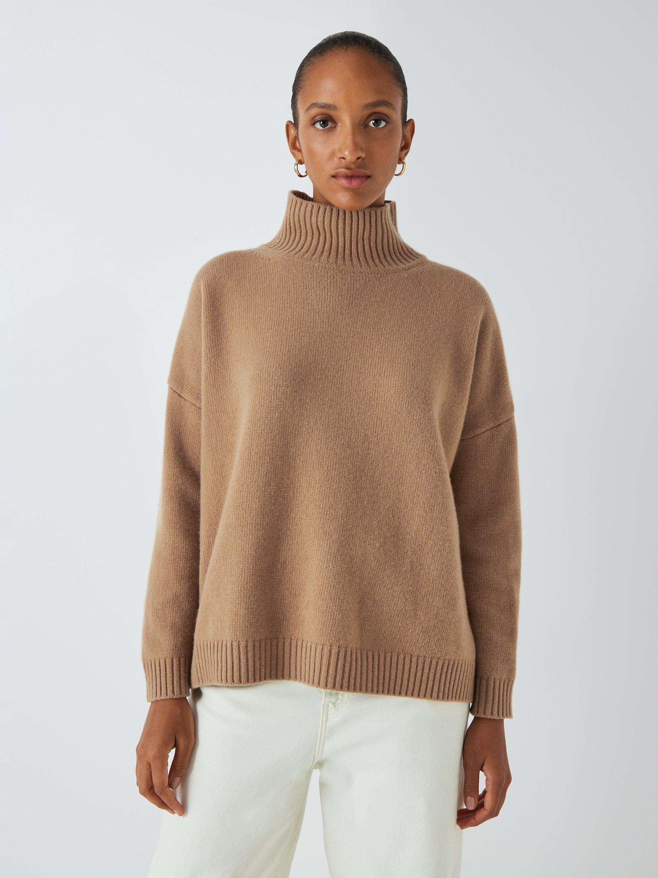 Weekend MaxMara Benito Wool Funnel Neck Jumper, Camel