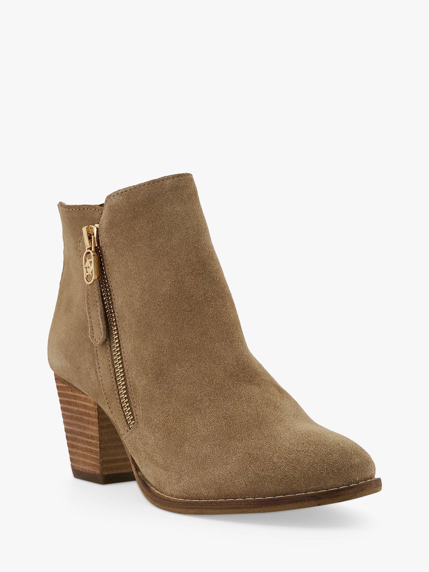 Dune Paicey Suede Ankle Boots Taupe