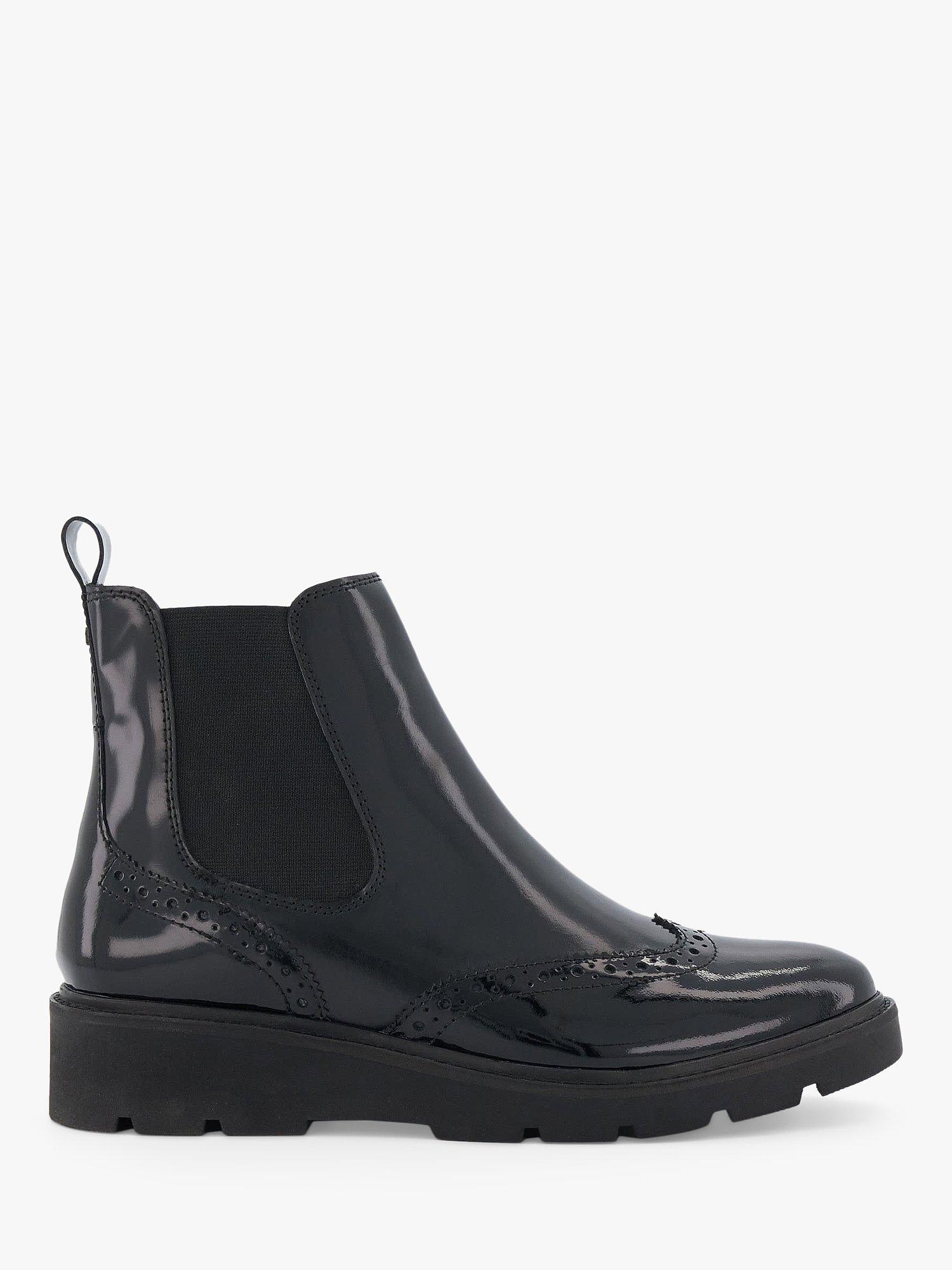 Dune Paleo Leather Chelsea Boots, Black