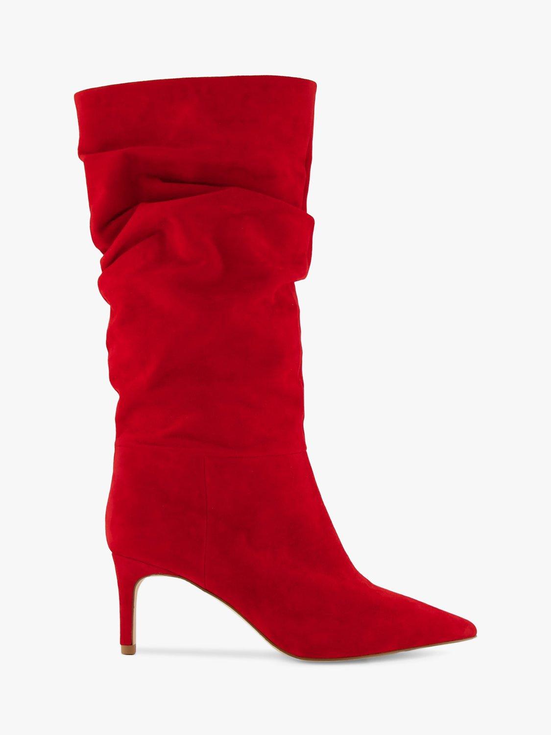 Dune Suede Slouch Point Long Boots