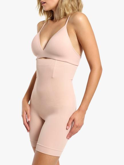 Ambra It's A Cinch Medium Control High Waist Shaper Shorts, Beige
