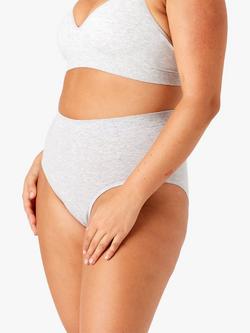 Ambra Organic Cotton Full Brief Knickers - view 2, Grey Marl