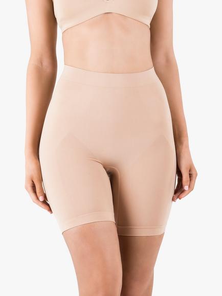 Ambra Powerlite Medium Control Seamfree Thigh Shaper Shorts, Beige