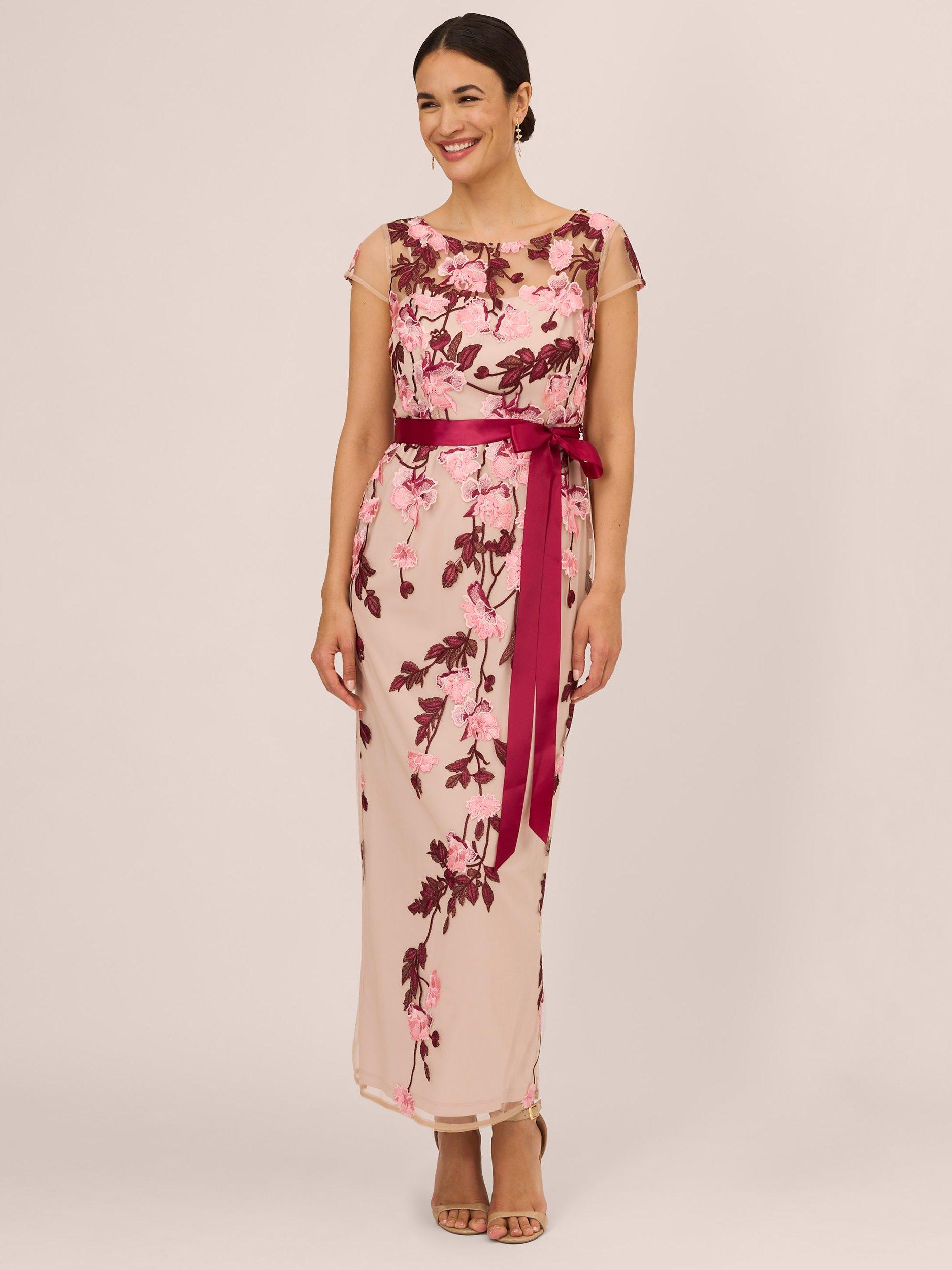 Adrianna papell floral embroidered gown hotsell