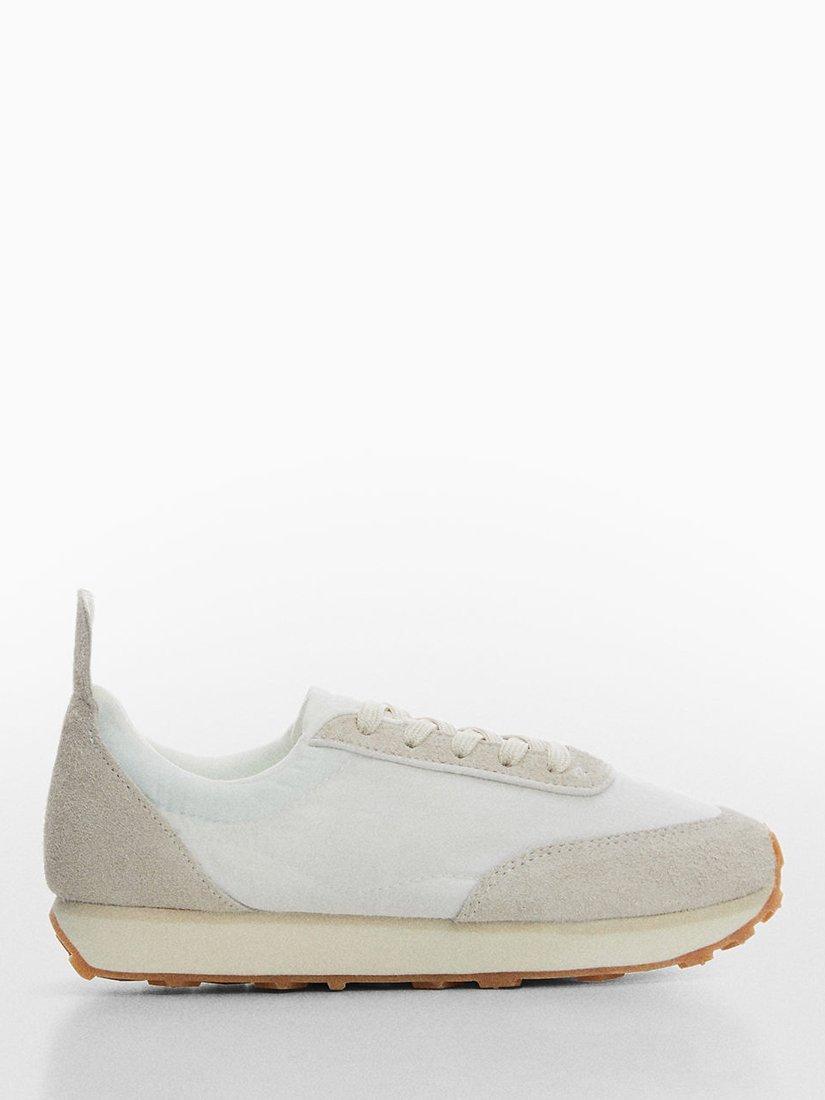 Mango Derby Lace Up Trainers, White