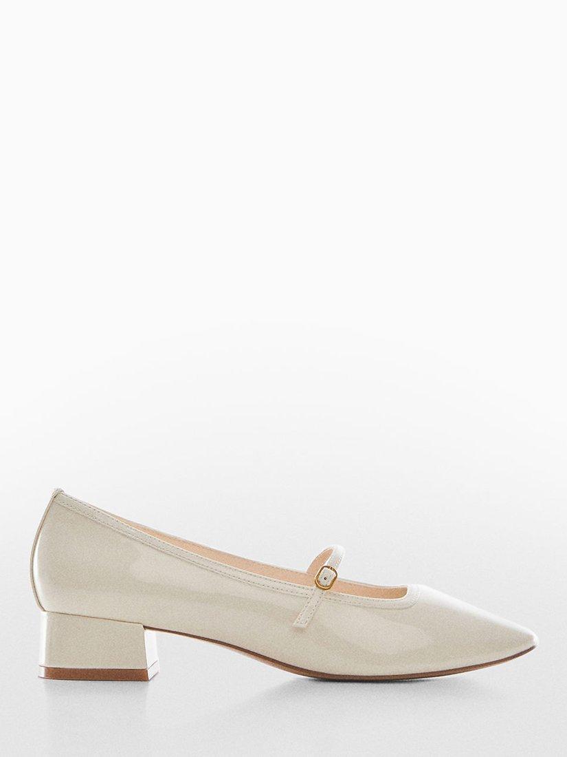 Mango Celia Mary Jane Shoes, Light Beige