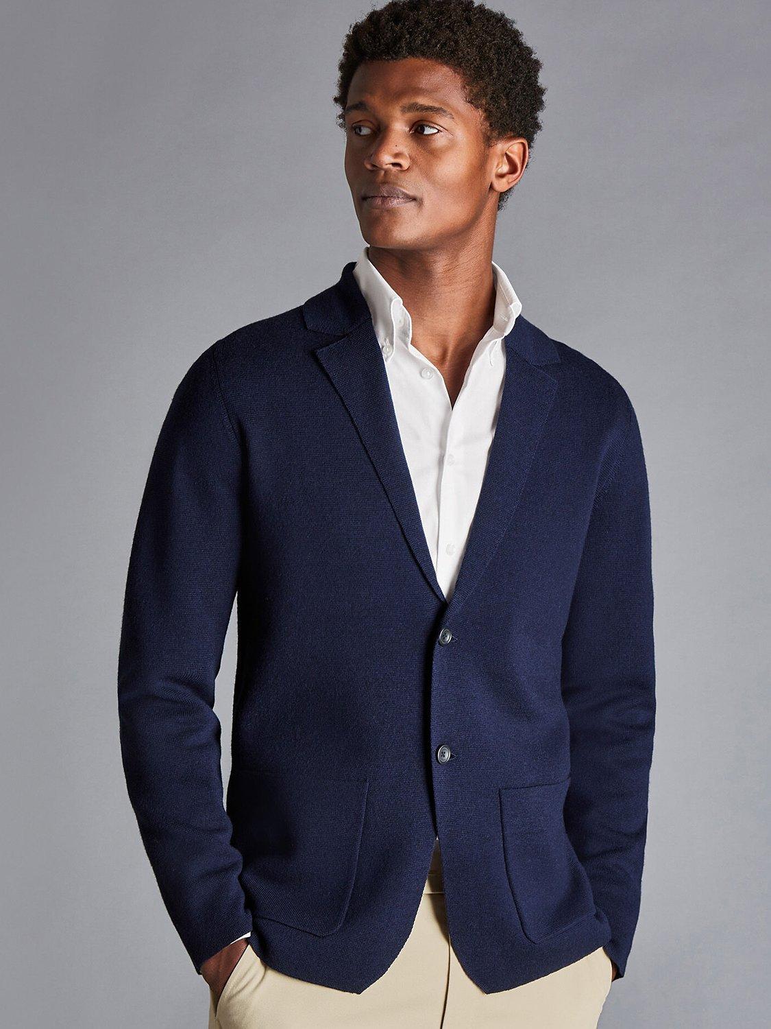 Charles Tyrwhitt Merino Blazer, Navy, XS