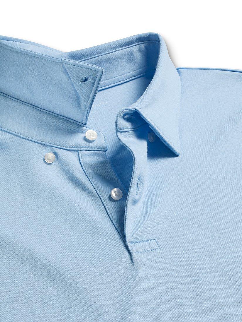 Charles Tyrwhitt Jersey Short Sleeve Polo, Sky Blue, L