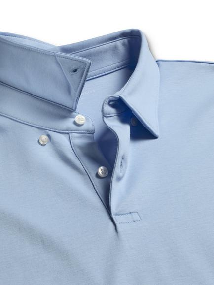 Charles Tyrwhitt Smart Jersey Short Sleeve Polo Shirt, Sky Blue - view 2, Sky Blue