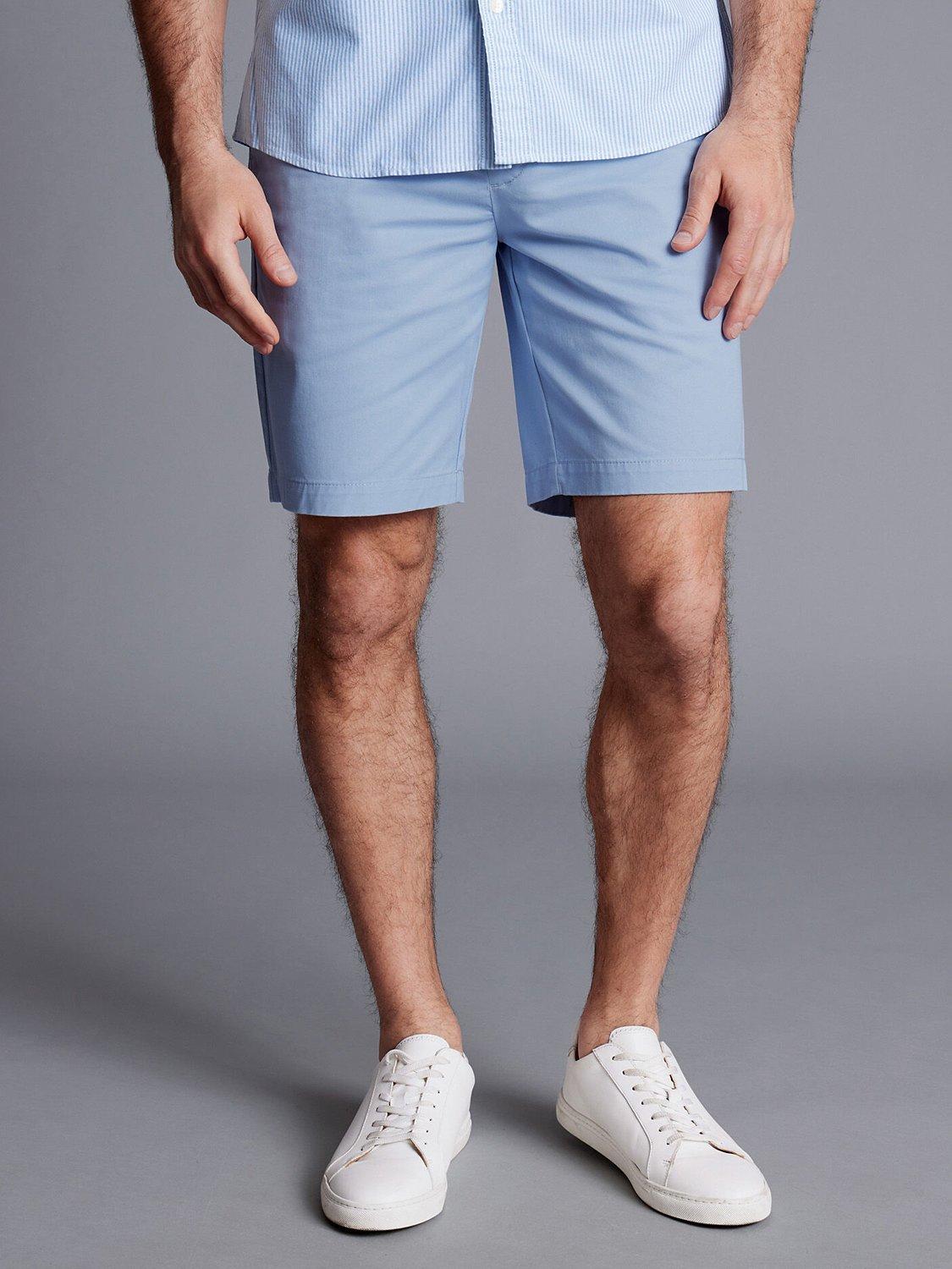 Charles Tyrwhitt Slim Cotton Blend Chino Shorts, Cornflower Blue