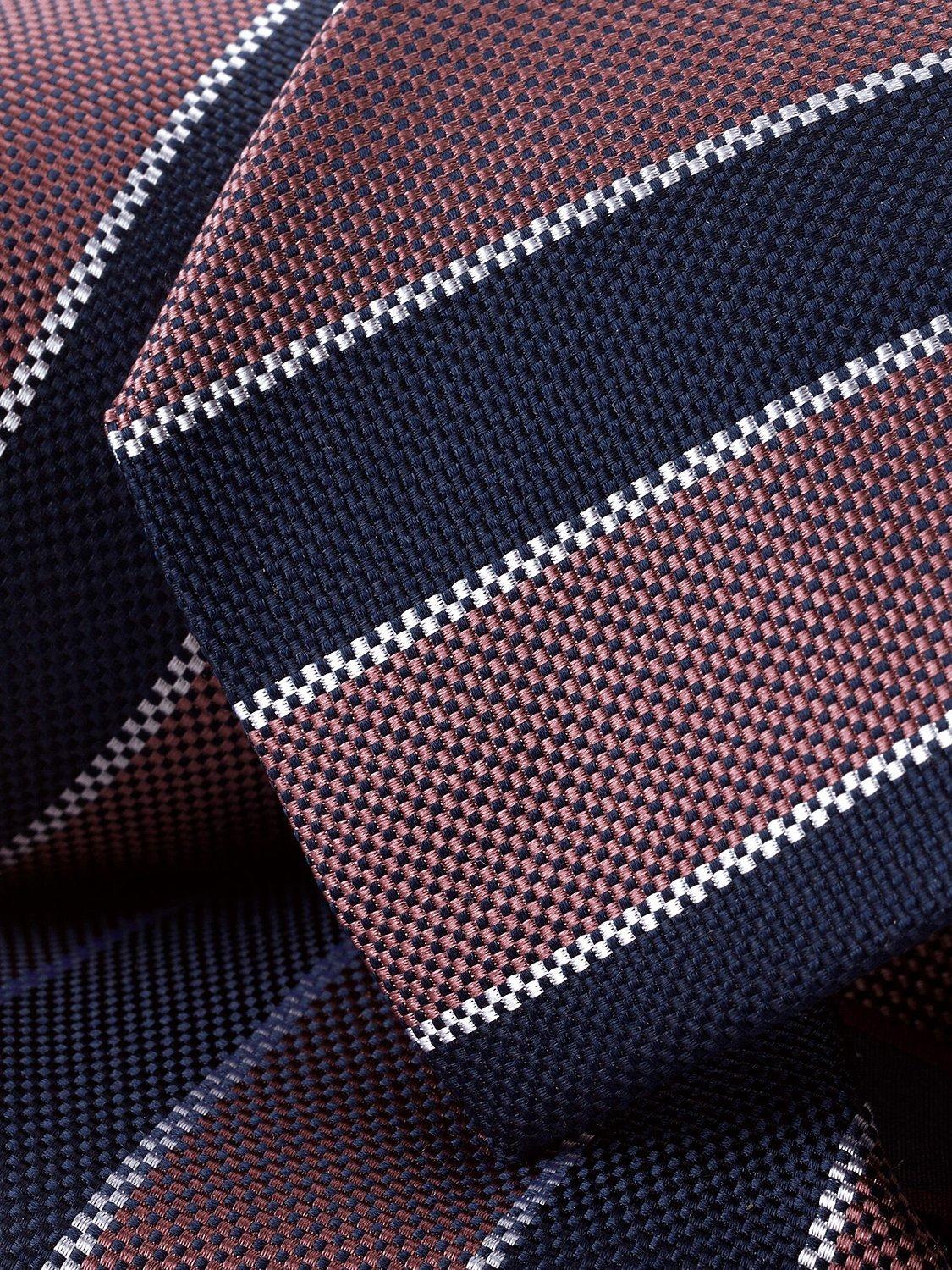 Charles Tyrwhitt Stripe Silk Tie, French Blue/Pink