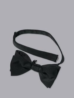 Charles Tyrwhitt Barathea Ready Tied Silk Bow Tie, Black, Black