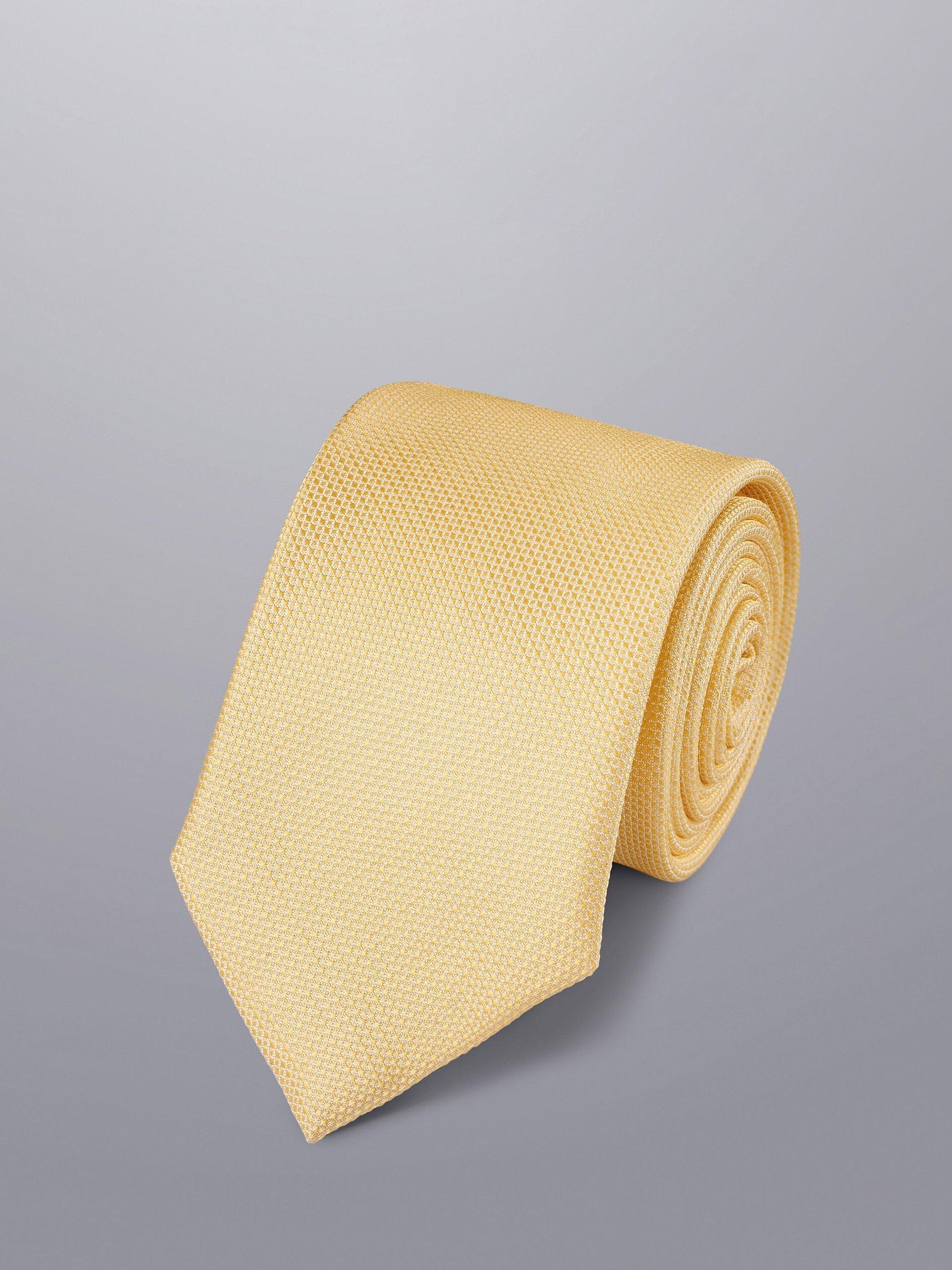 Charles Tyrwhitt Stain Resistant Silk Tie, Yellow, One Size