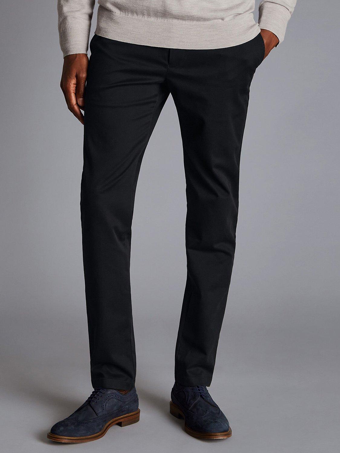 Charles Tyrwhitt Ultimate Non-Iron Slim Fit Chinos, Black
