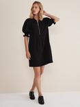 Phase Eight Candice Zip Neck Shirt Dress, Black