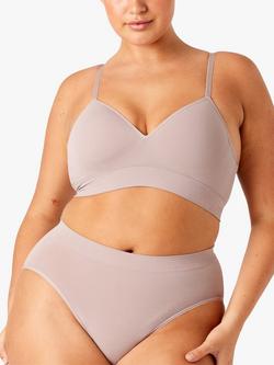 Ambra Longline Padded Bra, Mushroom