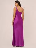 Adrianna Papell Aidan Satin Asymmetric Dress, Wild Orchid