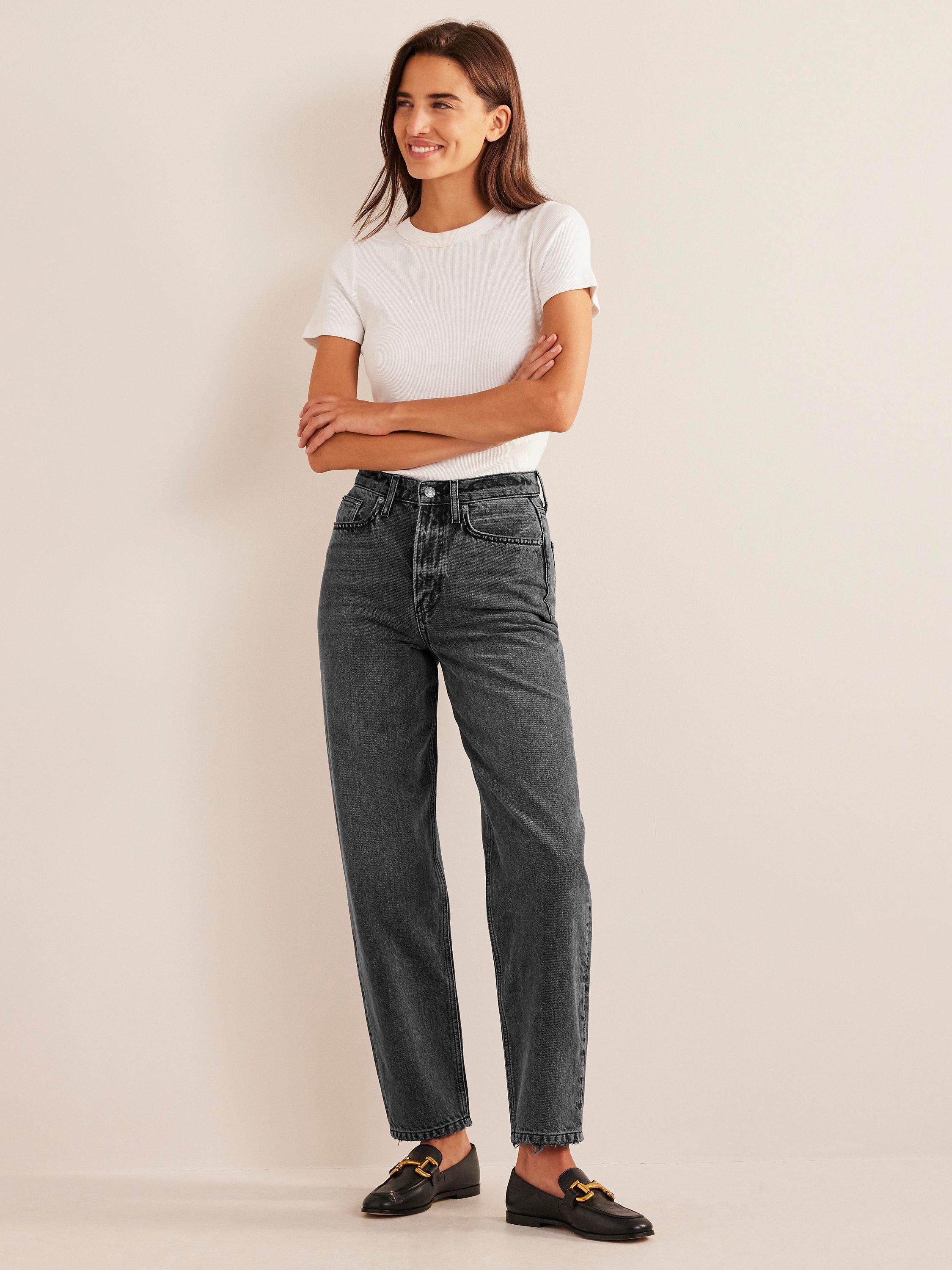 Boden High Rise 90's Jeans, Washed Black