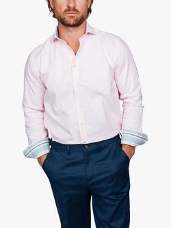 KOY Luxury Cotton Cashmere Blend Shirt, Mid Pink
