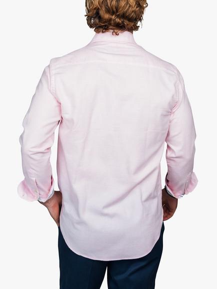 KOY Luxury Cotton Cashmere Blend Shirt - view 2, Mid Pink