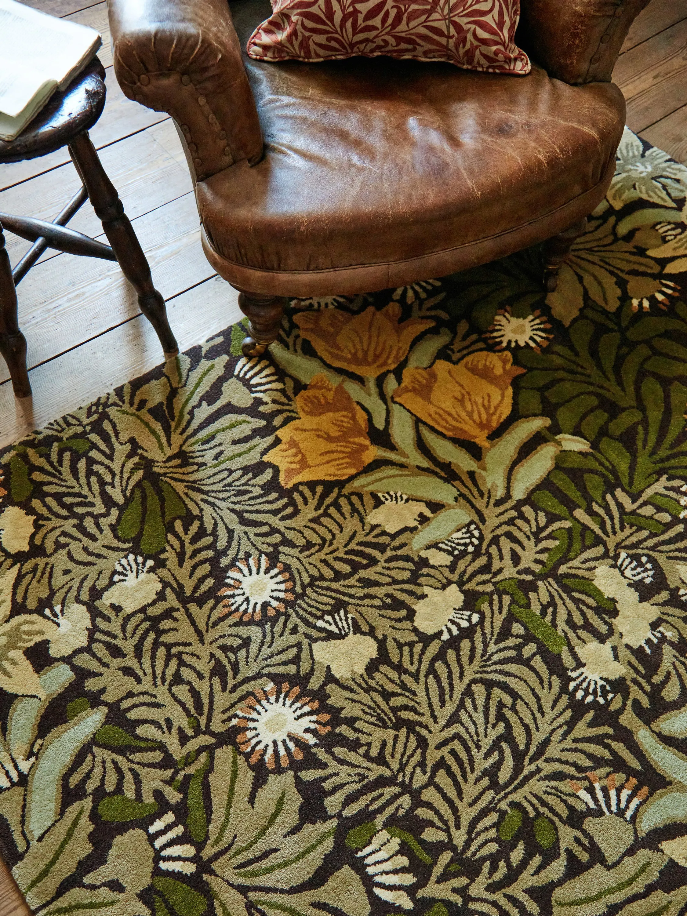 Rosewood X Morris & Co. Rundes Haustierbett „Bower Berry“ – Größe S, Blau, Mit Rutschfester Unterseite