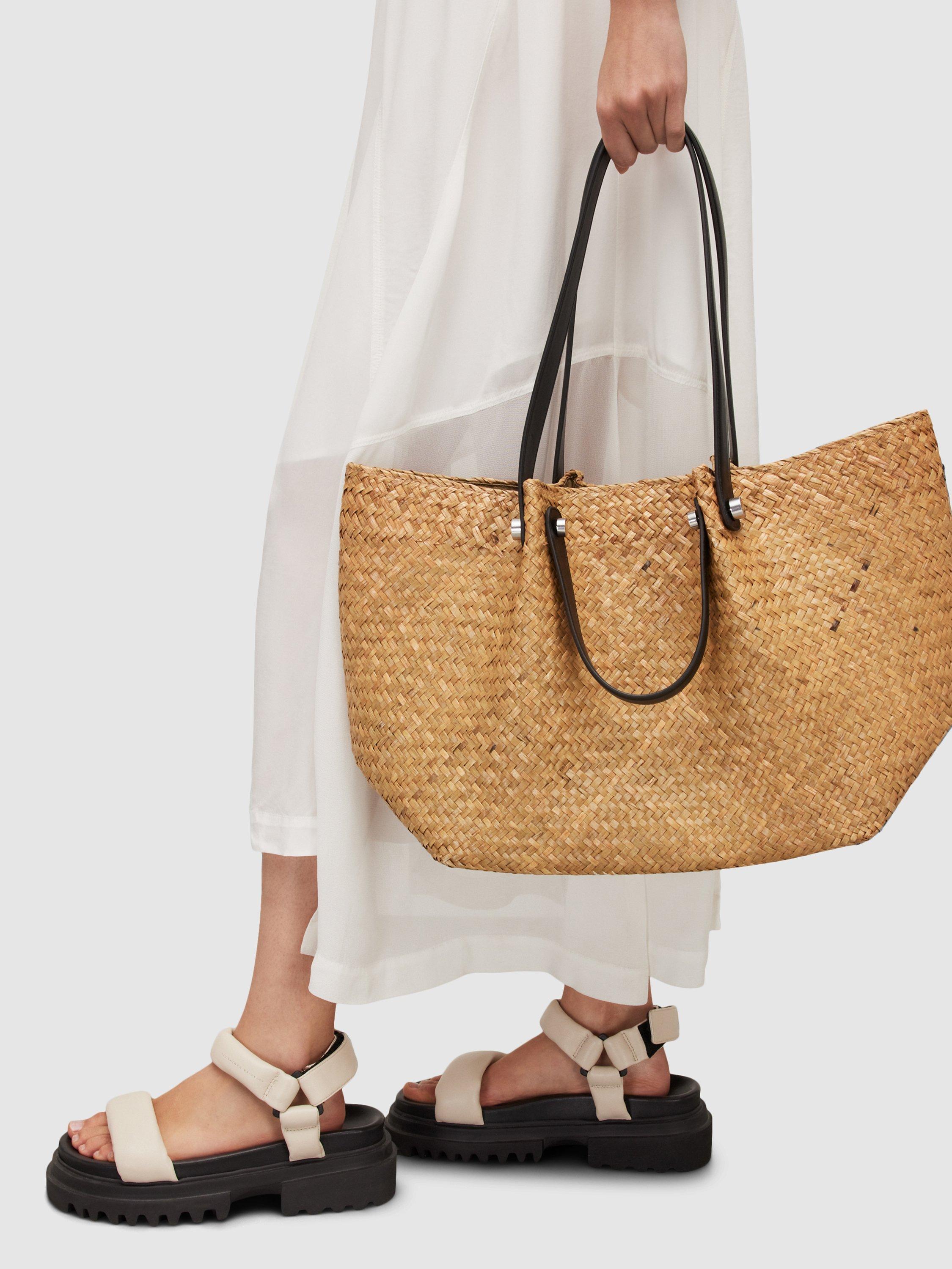 AllSaints Allington Straw Tote, Natural