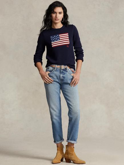Polo Ralph Lauren American Flag Jumper, Navy, Navy