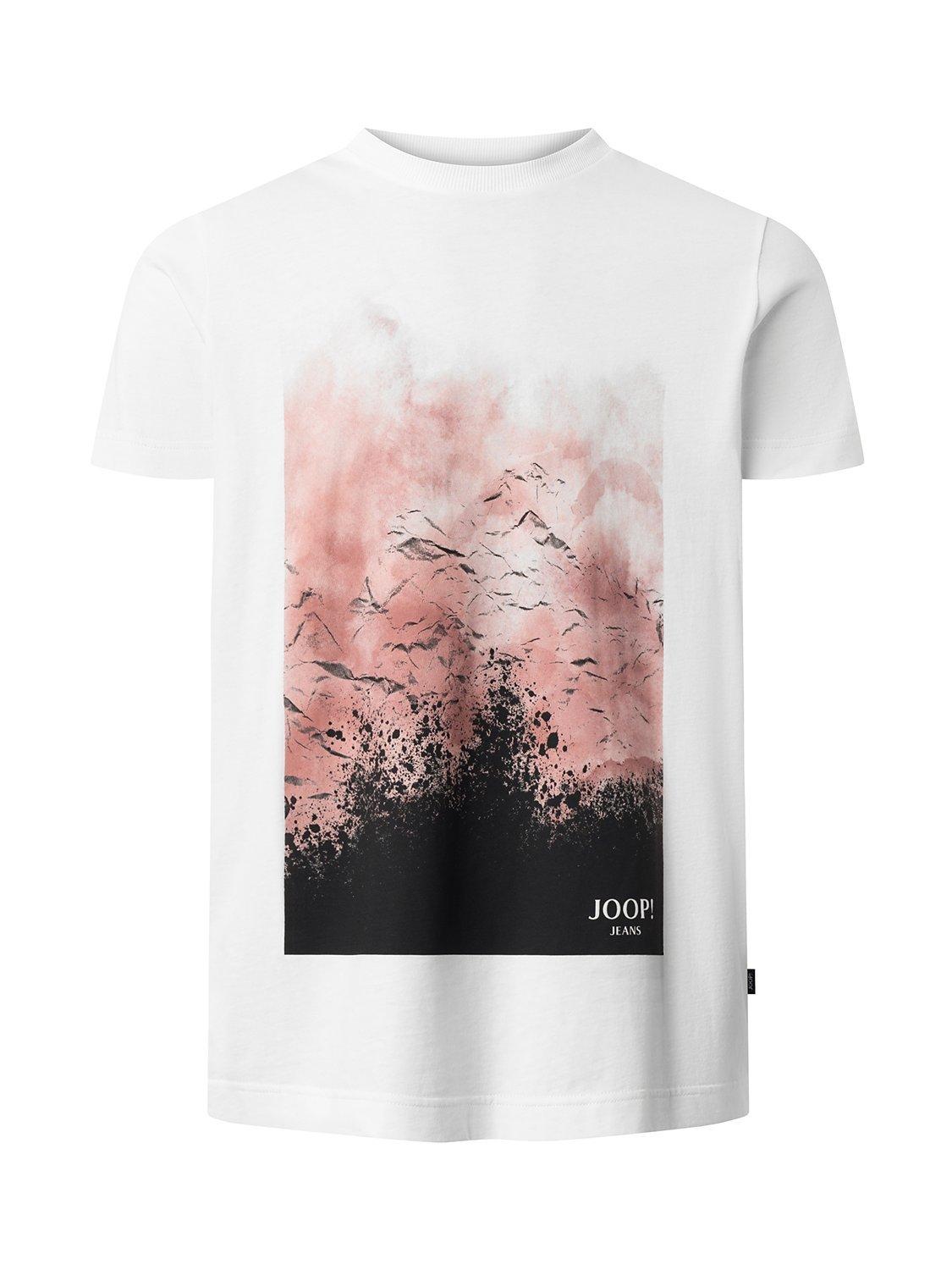 JOOP! Cesare Short Sleeve T-shirt, White/Black/Pink, S