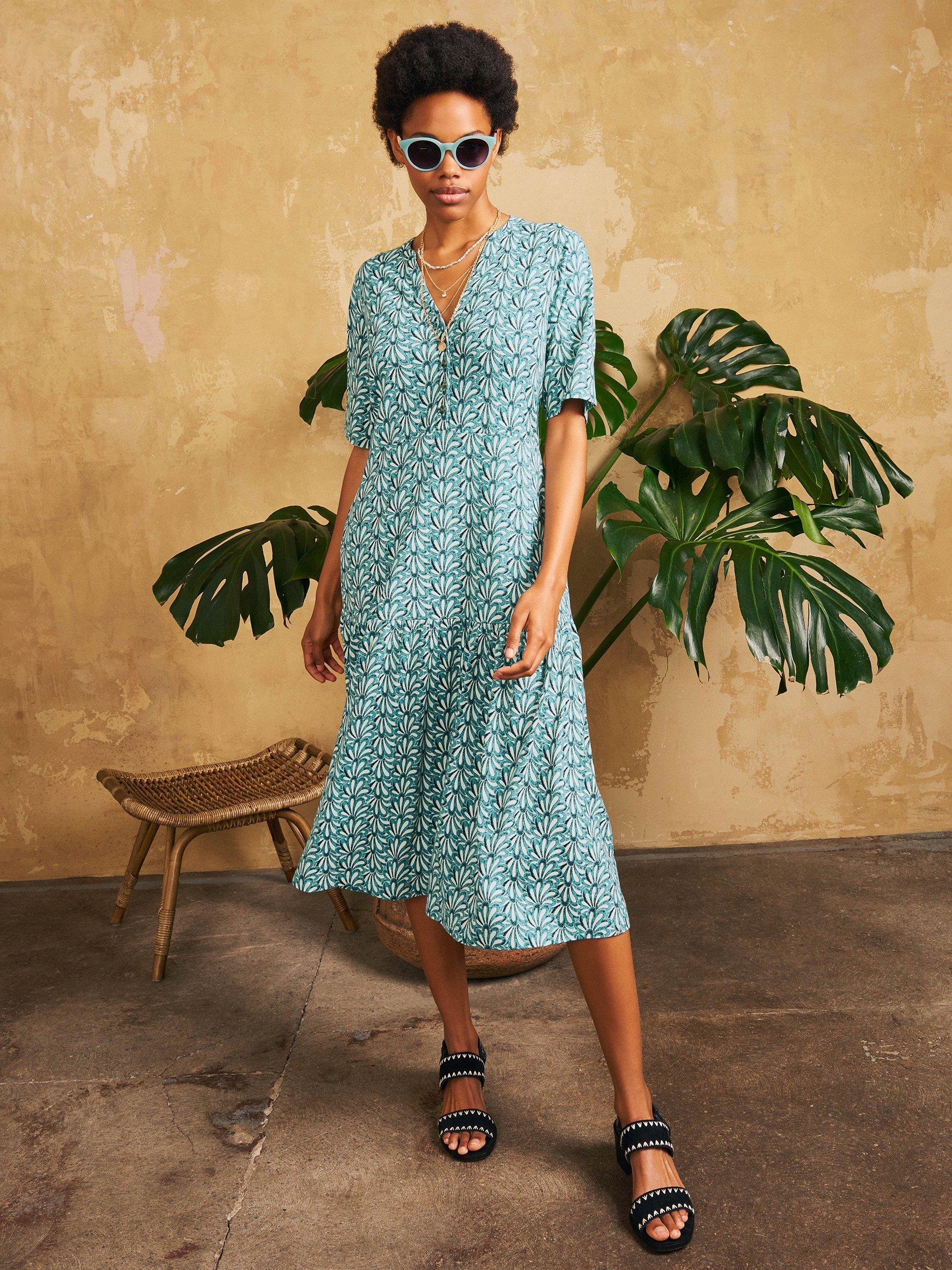 White Stuff Sabina Jersey Dress, Teal