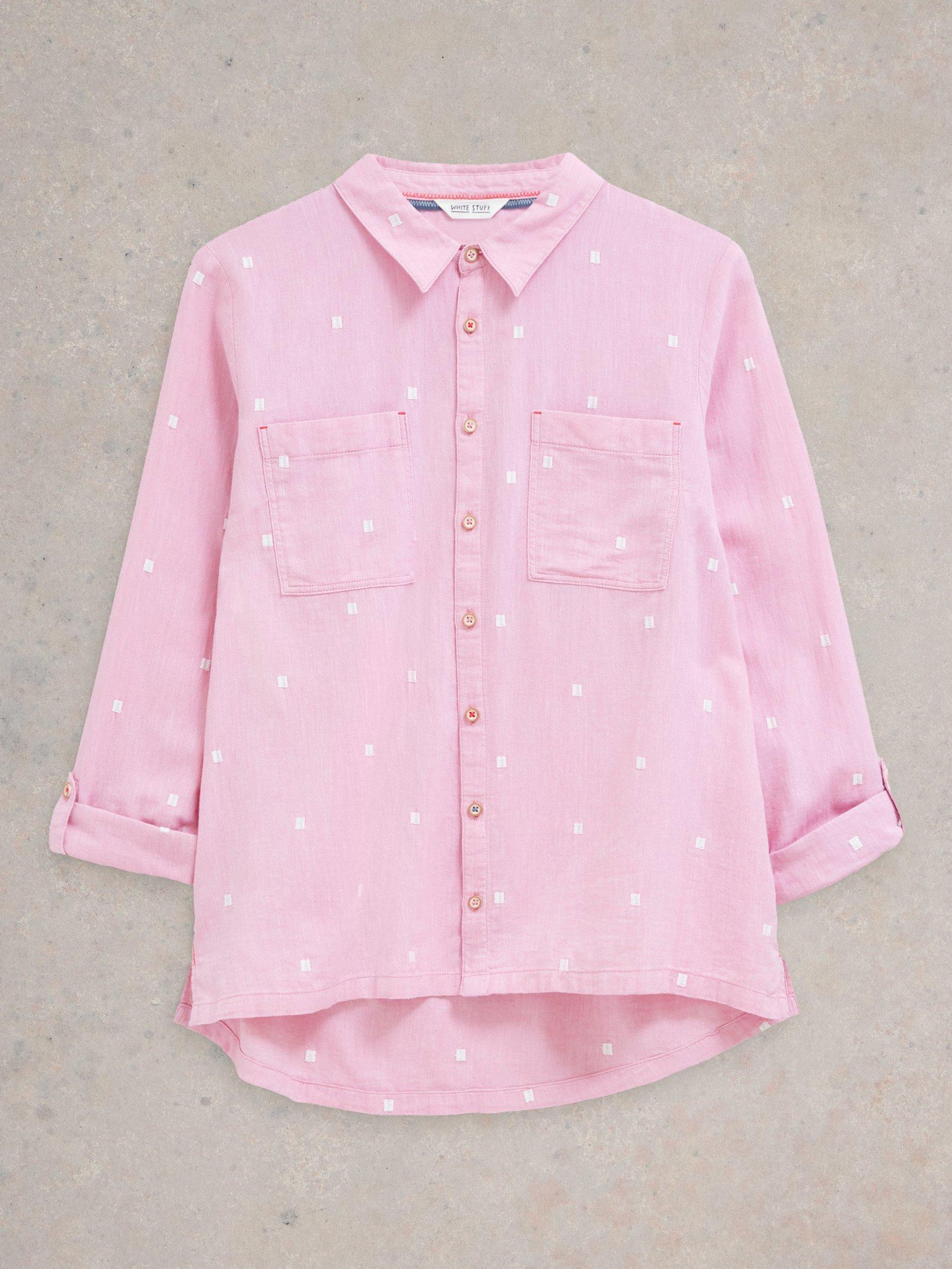 Product image 5 of 7, which shows White Stuff Sophie Organic Cotton Shirt, Pink, 6