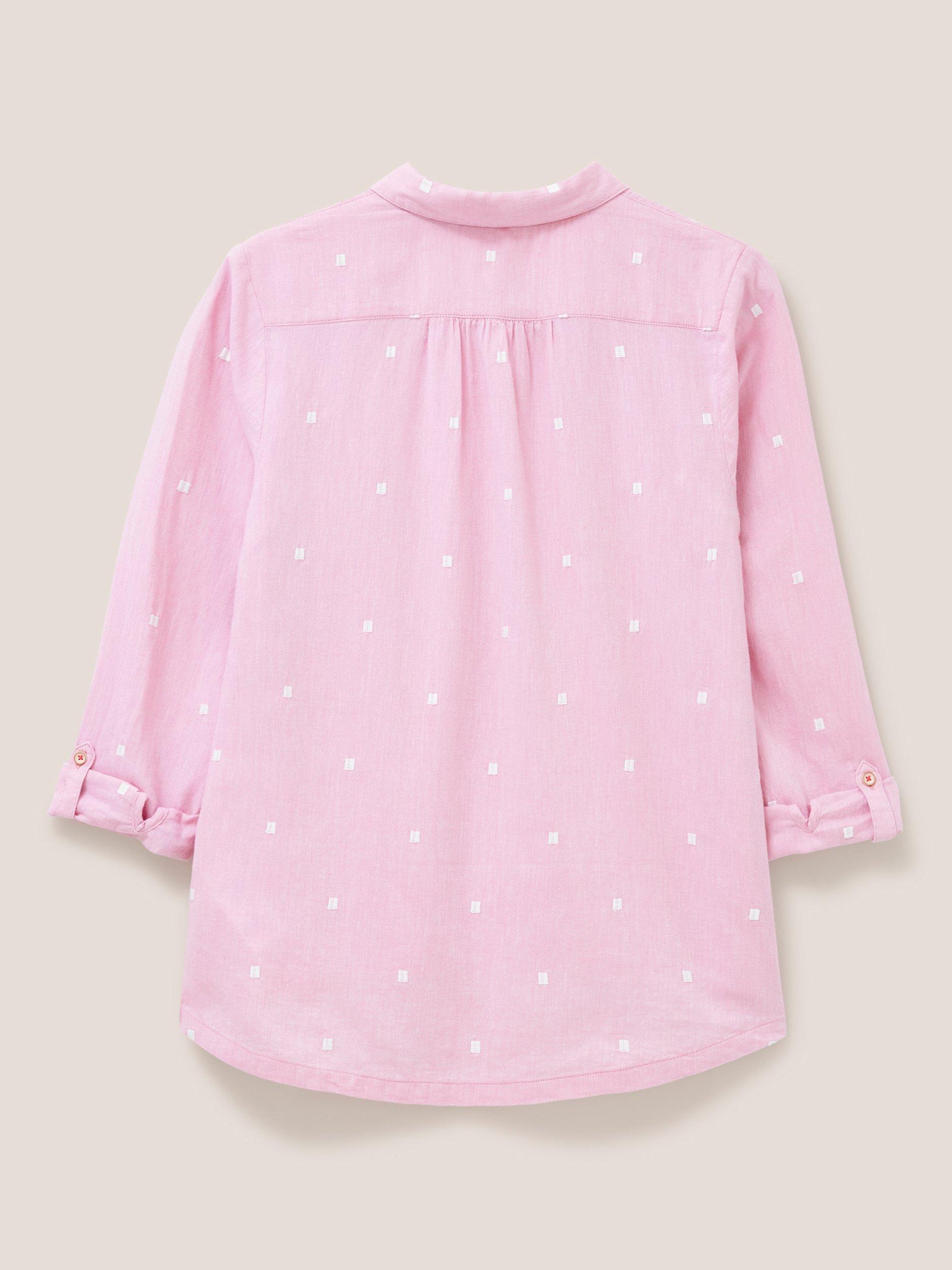 Product image 7 of 7, which shows White Stuff Sophie Organic Cotton Shirt, Pink, 6