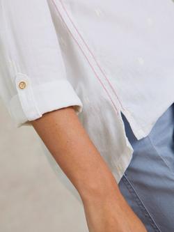 White Stuff Sophie Embroidered Organic Cotton Shirt, Pale Ivory - view 2, Pale Ivory