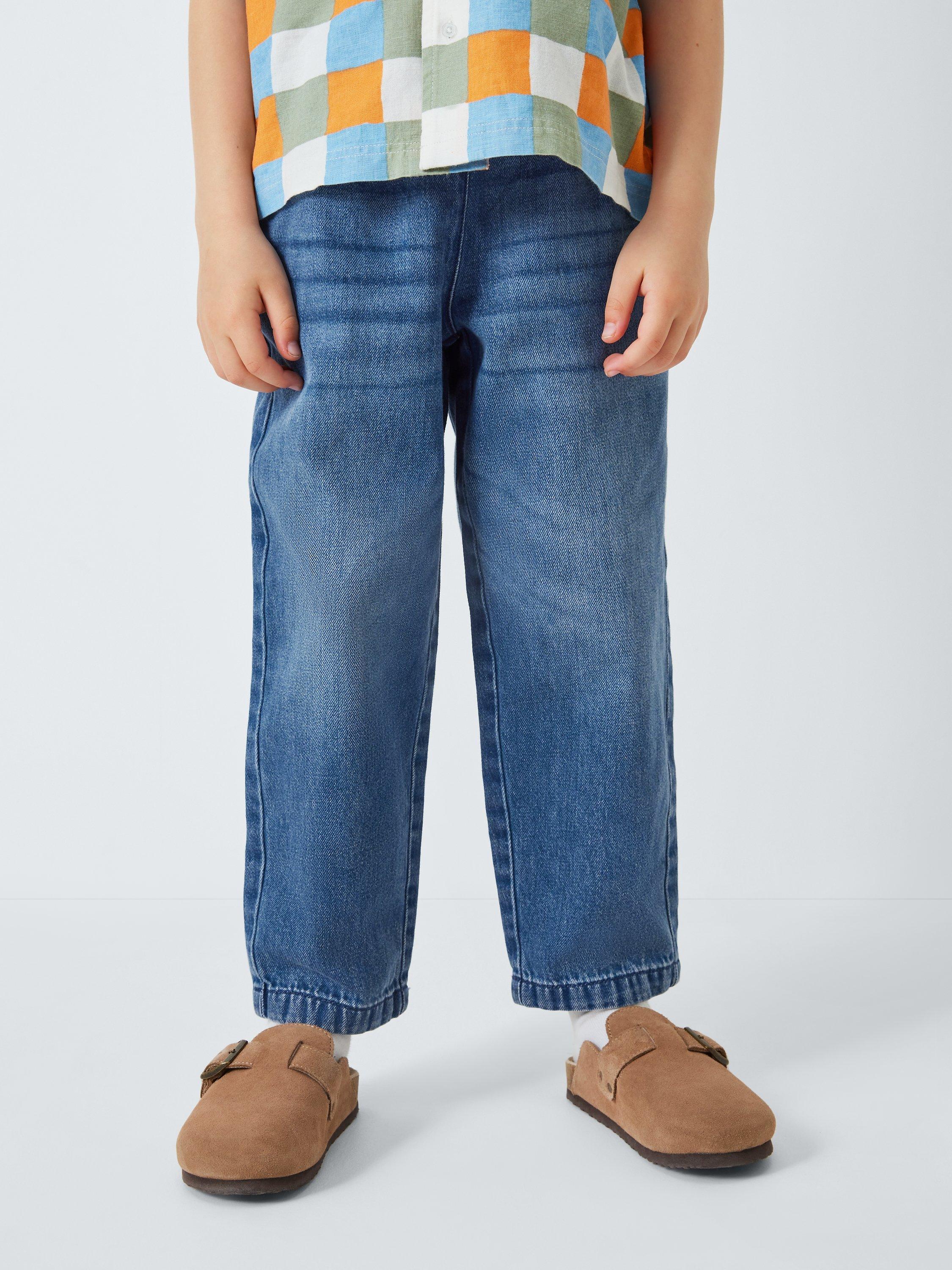 John Lewis ANYDAY Boy's Denim Pull-On Trousers, Blue, 9 years