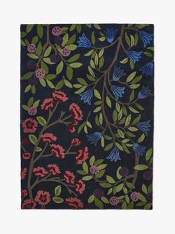 Sanderson Foraging Wool Rug, Indigo, Indigo