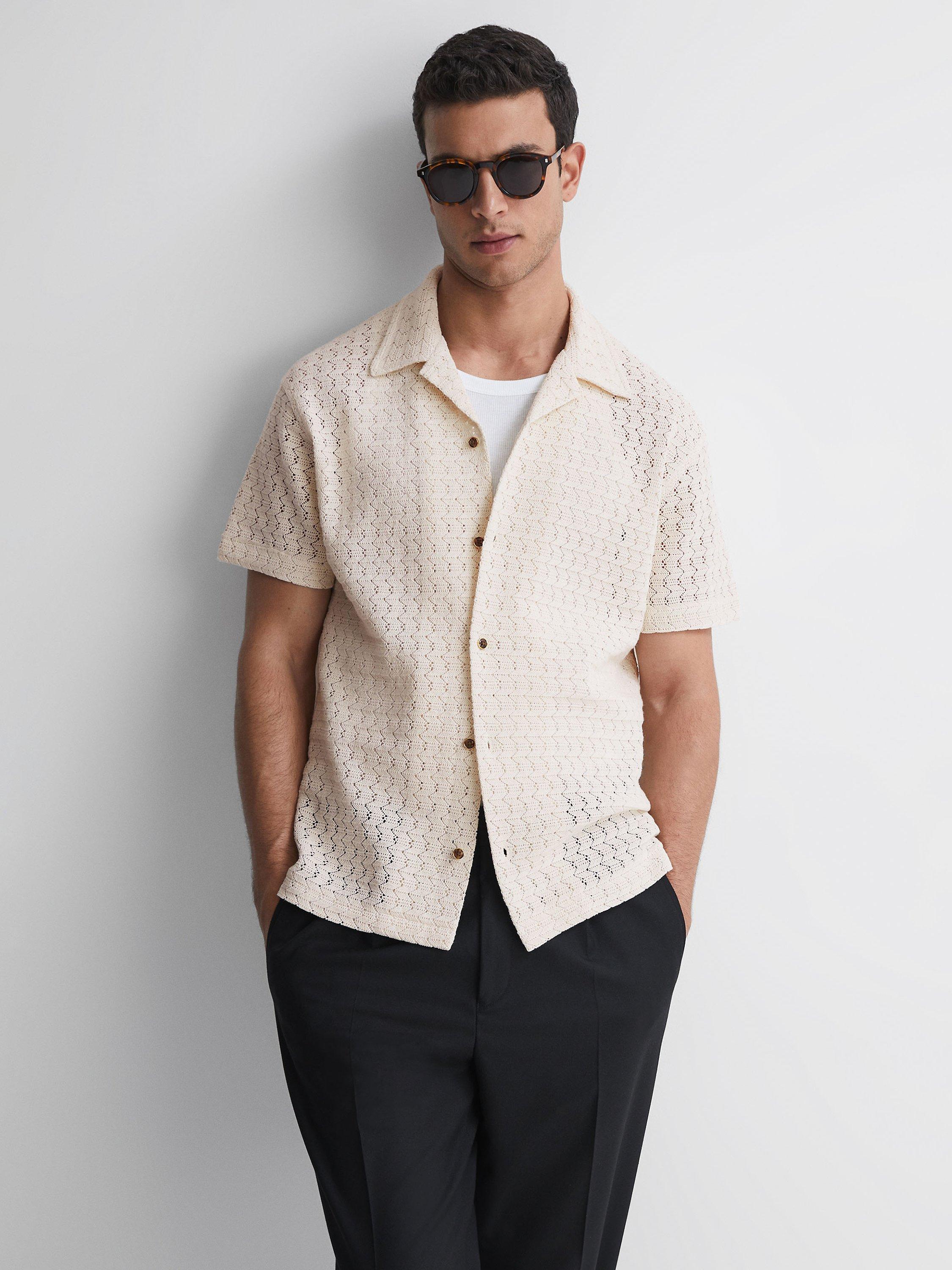 Reiss Scorpios Knitted Short Sleeve Shirt