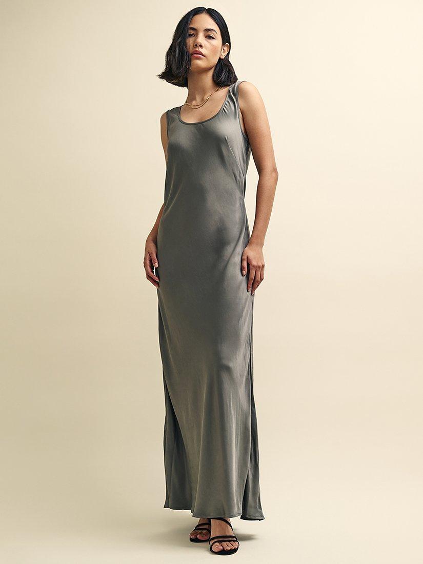 Nobody's Child Monika Satin Maxi Dress, Silver