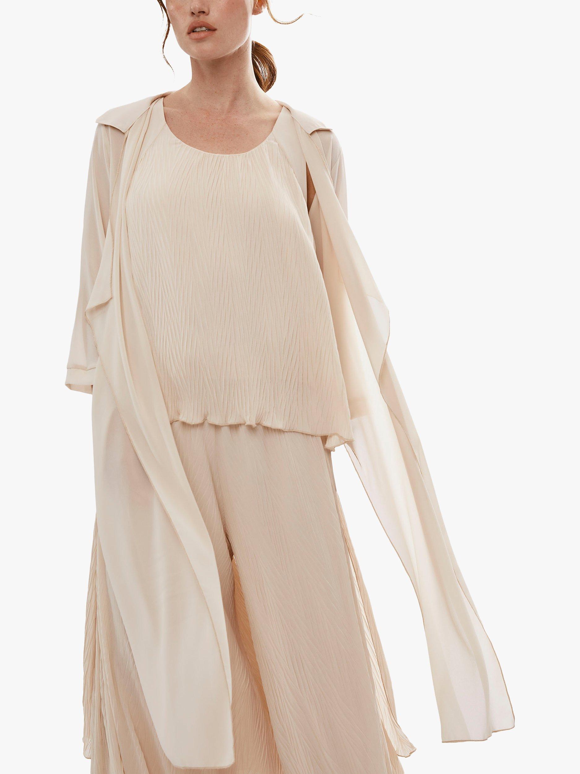 Product image 5 of 6, which shows James Lakeland Pleated Sleeveless Top, Beige, 8