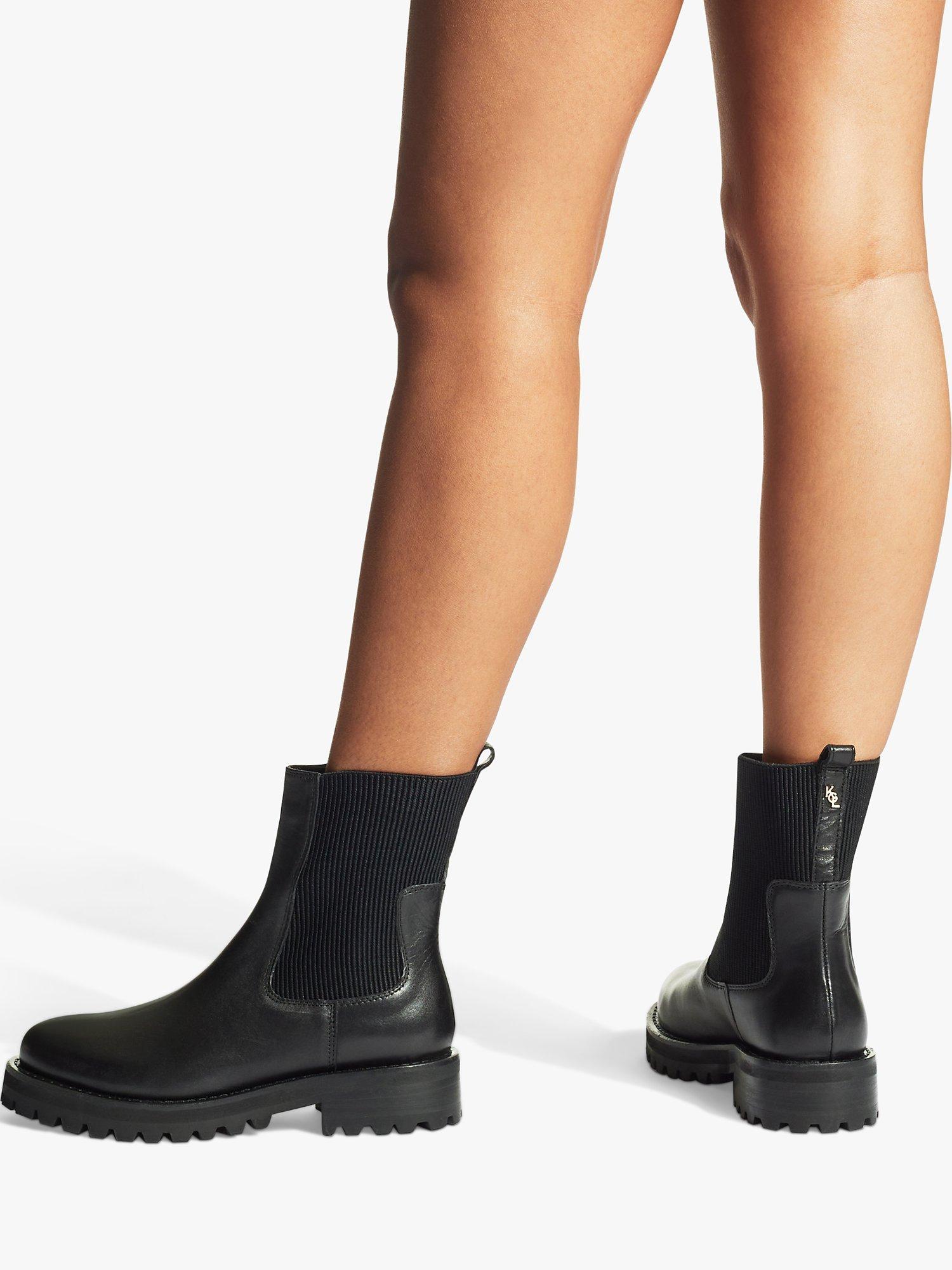 KG Kurt Geiger South Chunky Leather Chelsea Boots Black