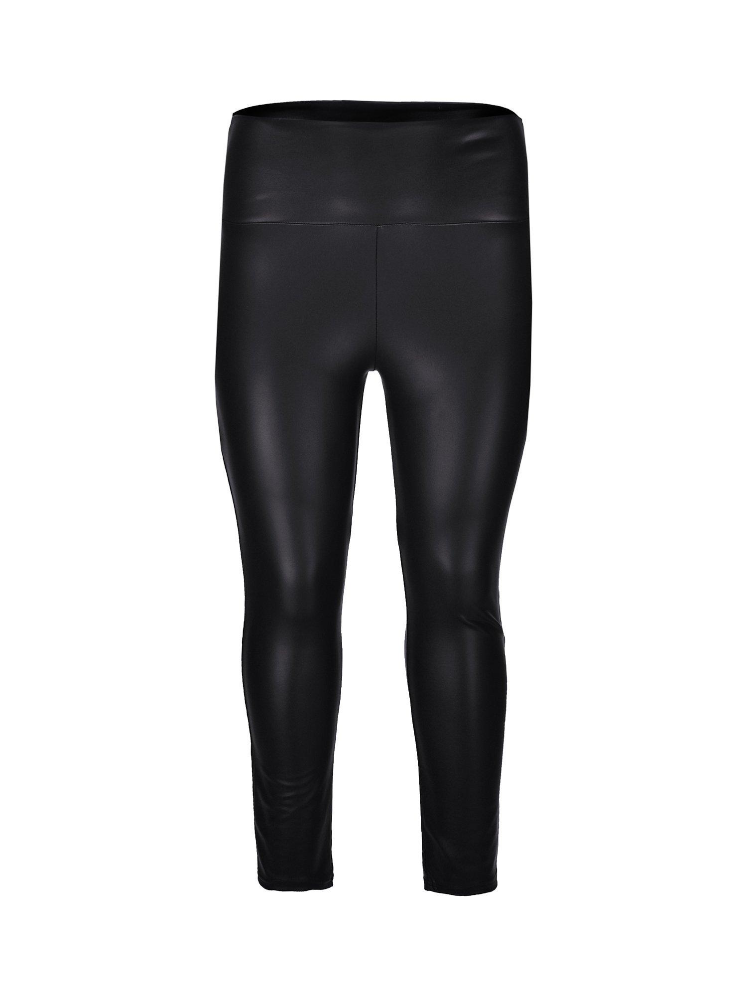 Product image 4 of 5, which shows Live Unlimited Curve Faux Leather Leggings, Black, 14