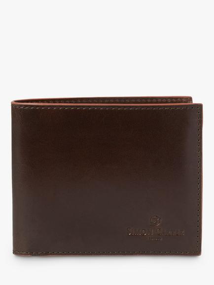 Simon Carter Edge Leather Wallet, Brown/Cinnamon