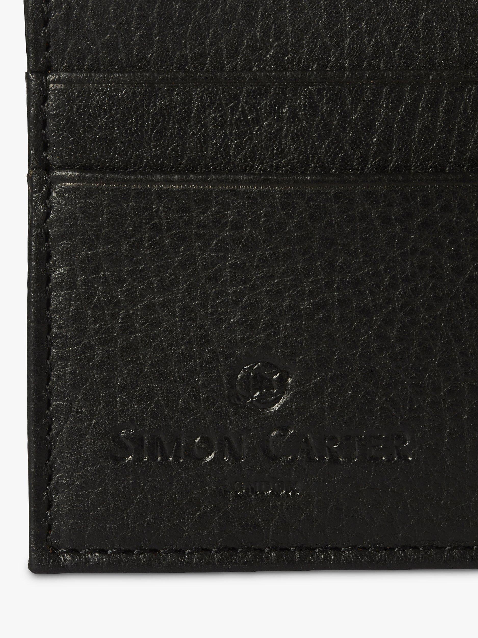 Product image 4 of 5, which shows Simon Carter West End Leather Credit Card Holder, Black, Black