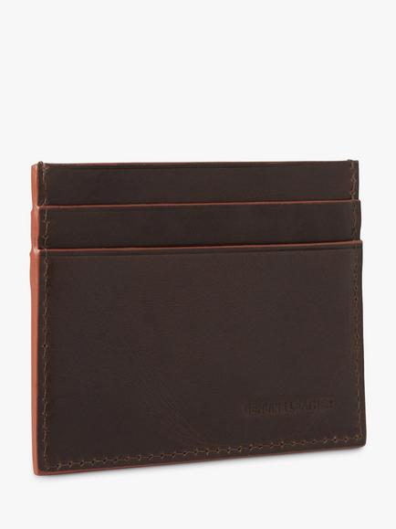 Simon Carter Leather Edge Credit Card Holder - view 2, Brown