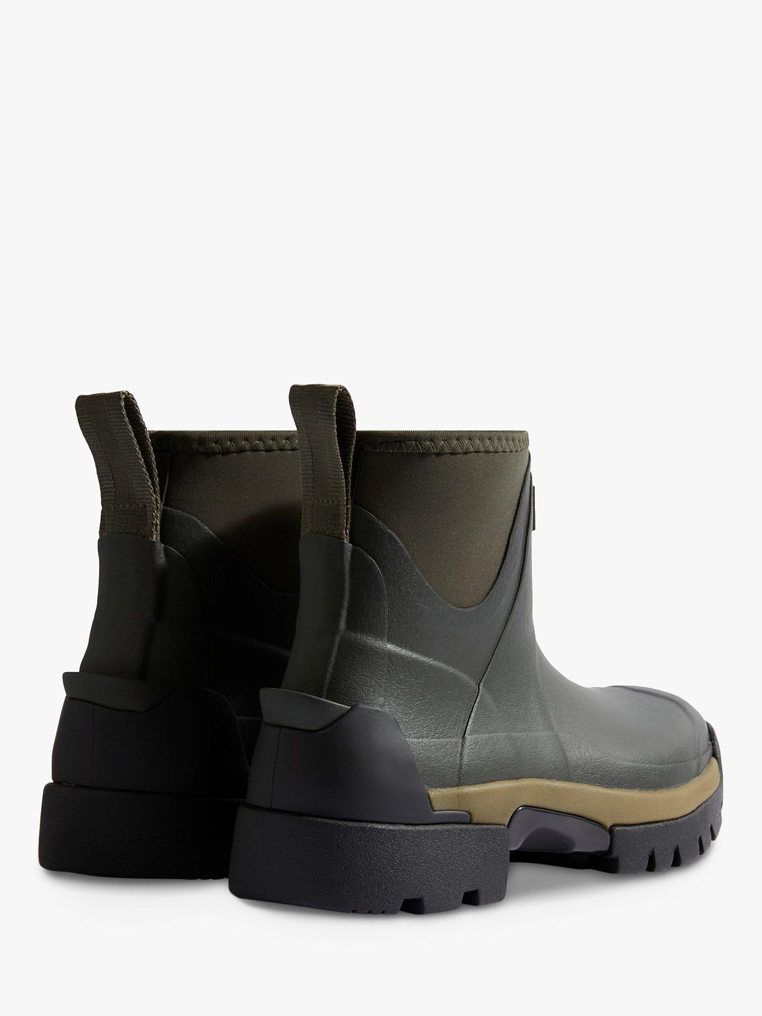 Product image 3 of 5, which shows Hunter Balmoral Wellington Chelsea Boots, Dark Olive, 3