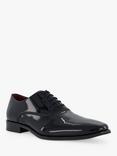 Dune Swallow Patent Leather Oxford Shoes, Black