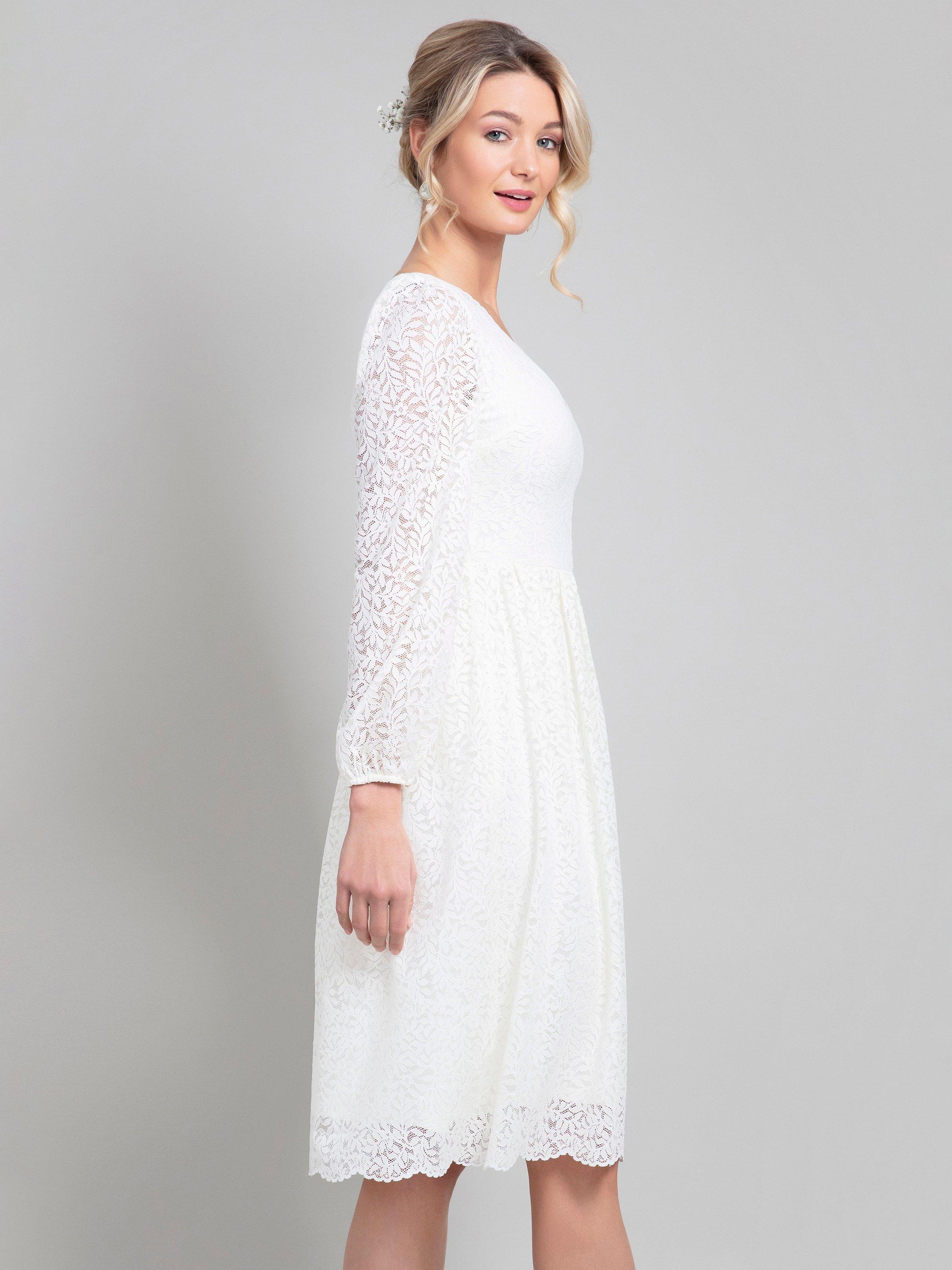 Product image 6 of 8, which shows Alie Street Lauren Lace Wedding Dress, Ivory, 14-16