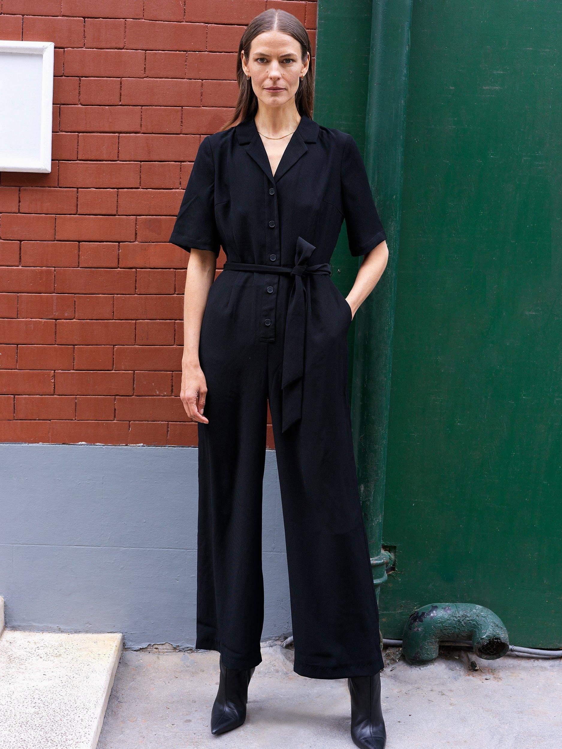 Great Plains Soft Drape Jumpsuit, Black