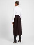 Great Plains City Gingham Midi Skirt, Cocoa Black