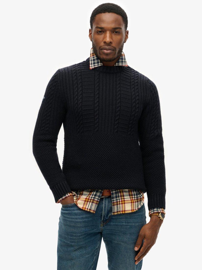 Superdry Jacob Crew Jumper Eclipse Navy