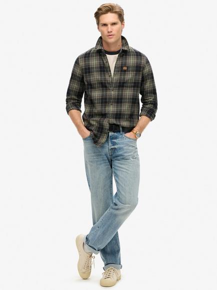 Superdry Organic Cotton Long Sleeve Lumberjack Shirt - view 2, Drayton Check Black