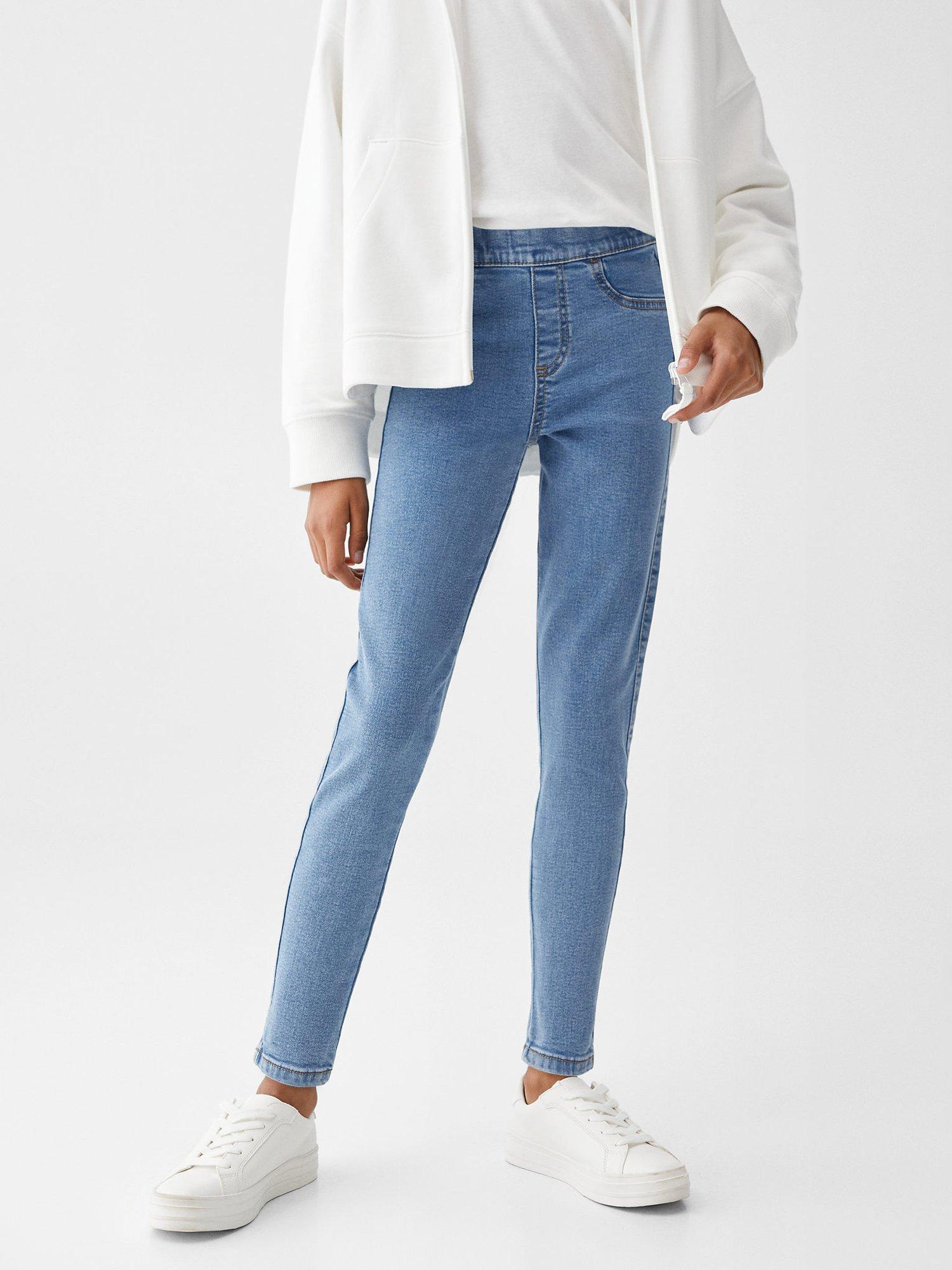 Mango Kids' Jeggings Jeans, Open Blue